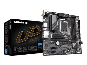 Gigabyte B760M DS3H AX - 1.X - Motherboard - micro ATX - LGA1700-Sockel - B760 Chipsatz - USB-C 3.2 Gen2, USB 3.2 Gen 1 - 2.5 Gigabit LAN, Wi-Fi 6E, Bluetooth - Onboard-Grafik (CPU erforderlich)