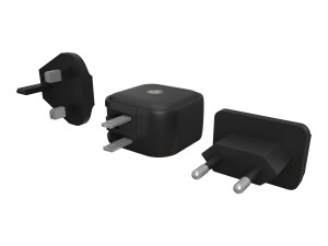 ICY BOX IB-PS106-PD - Netzteil - 38 Watt - 3 A - PD 3.0, QC 3.0 - 2 Ausgabeanschlussstellen (USB, 24 pin USB-C)