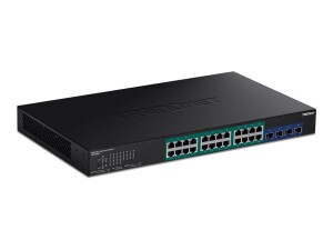 TRENDnet TPE 30284 - Switch - Smart - 24 x 10/100/1000 (PoE+)