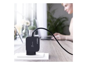 j5create JUP1565DCE3A-EN - Netzteil - GaN, mit 3 DC-Steckverbindertypen - 67 Watt - 3.3 A - PD 2.0, PD 3.0 (24 pin USB-C)