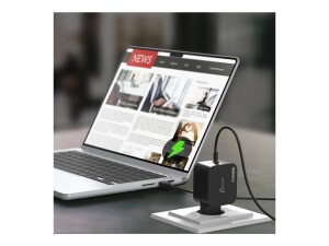 j5create JUP1565DCE3A-EN - Netzteil - GaN, mit 3 DC-Steckverbindertypen - 67 Watt - 3.3 A - PD 2.0, PD 3.0 (24 pin USB-C)