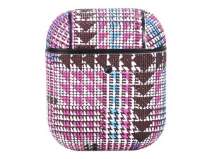 TerraTec Air Box - Tasche für Kopfhöhrer - Polycarbonat - Tartan Pink - für Apple AirPods (1. Generation, 2. Generation)