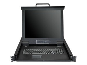 StarTech.com 8 Port Rack KVM Konsole mit 1,8 m Kabeln - US Tastatur(QWERTY), Integrierter KVM Switch mit 17" LCD Monitor - 1HE LCD KVM Konsole - OSD KVM - 50.000 MTBF - USB + VGA(RKCONS1708K) - KVM-Konsole mit KVM-Switch - 8 Anschlüsse - USB - 43.2 cm (17