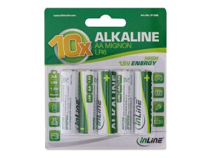 InLine Alkaline High Energy Batterie - Mignon (AA) - 10er Blister