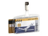 Durable Kartenhalter - für 54 x 85 mm - Clip - durchsichtig (Packung mit 25)