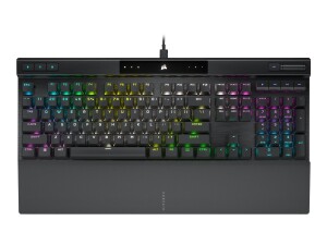 Corsair Gaming K70 RGB PRO - Tastatur - Hintergrundbeleuchtung - USB - Deutsch - Tastenschalter: CHERRY MX Speed Silver - Aluminium schwarz eloxiert (gebürstet)