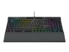 Corsair Gaming K70 RGB PRO - Tastatur - Hintergrundbeleuchtung - USB - Deutsch - Tastenschalter: CHERRY MX Speed Silver - Aluminium schwarz eloxiert (gebürstet)