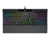 Corsair Gaming K70 RGB PRO - Tastatur - Hintergrundbeleuchtung - USB - Deutsch - Tastenschalter: CHERRY MX Speed Silver - Aluminium schwarz eloxiert (gebürstet)