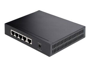 StarTech.com 5 Port Gigabit Switch - Unverwalteter 2.5Gbit/s Switch - Office-/Heimnetzwerk/Lan Switch/Verteiler für Tisch/Wandmontage - Rückwärtskompatibel mit 10/100/1000Mbit/s - Ganzmetall (DS52000)