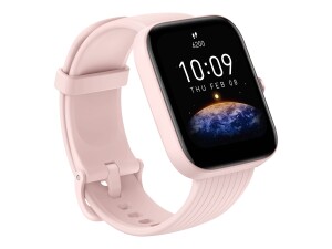 Amazfit Bip 3 Pro - Rosa - intelligente Uhr mit Riemen - Silikon - rosa - Handgelenkgröße: 153-218 mm - Anzeige 4.3 cm (1.69")