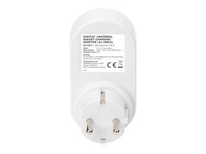 DIGITUS Universal Steckdosenadapter mit 2 x USB-A