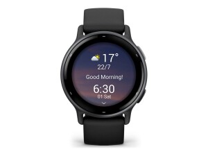 Garmin vívoactive 5 - Schwarz - intelligente Uhr mit Band - Silikon - Handgelenkgröße: 125-190 mm - Anzeige 3.04 cm (1.2")