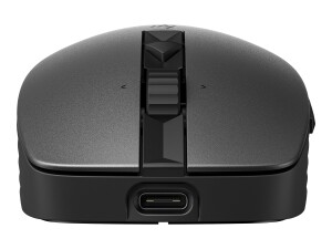 HP 715 - Maus - mehrere Geräte, wiederaufladbar - 7 Tasten - kabellos, kabelgebunden - Bluetooth 3.0, 2.4 GHz - kabelloser Empfänger (USB)