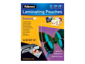 Fellowes Laminating Pouches Enhance 80 micron - 80 Mikron...