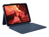 Logitech Rugged Combo 4 - Tastatur und Foliohülle - Apple Smart connector - Classic Blue - für Apple 10.9-inch iPad (10. Generation)