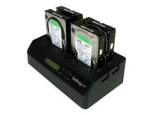 StarTech.com 4 Bay Festplatten Kopierstation USB 3.0 / eSATA auf SATA - HDD 1:3 Duplikator - Standalone Festplattenkloner - Festplattenduplikator - 4 Schächte (SATA-300)
