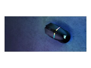 Corsair NIGHTSABRE WIRELESS RGB - Maus - rechts- und linkshändig - optisch - 11 Tasten - kabellos - Bluetooth, 2.4 GHz - kabelloser Empfänger (USB)