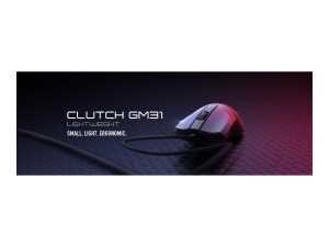 MSI Clutch GM31 - Maus - ergonomisch - optisch - 6 Tasten - kabellos - 2.4 GHz - kabelloser Empfänger (USB)