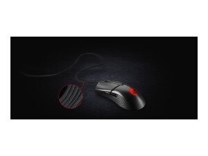 MSI Clutch GM31 - Maus - ergonomisch - optisch - 6 Tasten - kabellos - 2.4 GHz - kabelloser Empfänger (USB)