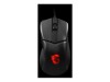 MSI Clutch GM31 - Maus - ergonomisch - optisch - 6 Tasten - kabellos - 2.4 GHz - kabelloser Empfänger (USB)