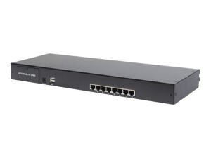 DIGITUS 19" LCD KVM Konsole, 8-Port CAT 5, deutsche Tastatur