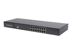 DIGITUS 19" LCD KVM Konsole, 16-Port CAT5, deutsche Tastatur