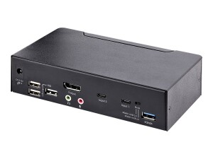 StarTech.com USB C KVM Switch, 2 Port DisplayPort KVM w/...