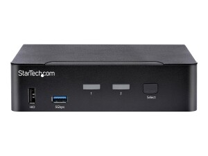 StarTech.com USB C KVM Switch, 2 Port DisplayPort KVM w/...