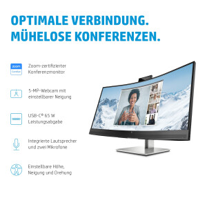 HP E34m G4 Conferencing Monitor - E-Series - LED-Monitor - gebogen - 86.36 cm (34")