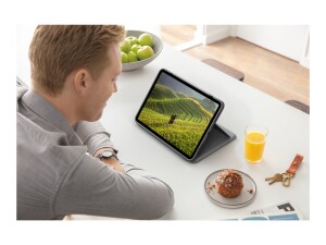 Logitech Folio Touch - Tastatur und Foliohülle - mit Trackpad - hinterleuchtet - Apple Smart connector - AZERTY - Französisch - Oxford Gray - für Apple 10.9-inch iPad Air (4. Generation, 5. Generation)