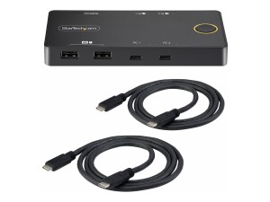 StarTech.com 2-Port USB-C KVM Switch, Single-4K 60Hz HDMI Monitor, Dual-100W Power Delivery Pass-through Ports, Bus Powered, USB Type-C/USB4/Thunderbolt 3/4 Compatible - Small Form Factor (C2-H46-UC2-PD-KVM)