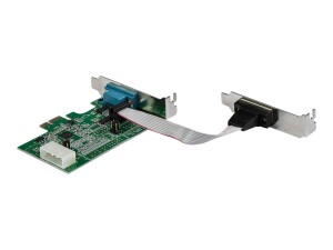 StarTech.com 2 Port Serielle PCIe RS232 Adapter Karte - Serielle PCIe RS232 Host Controller Karte - PCIe auf seriell DB9 - 16950 UART - Nidrig Profil Erweiterungskarte - Windows & Linux (PEX2S953LP)