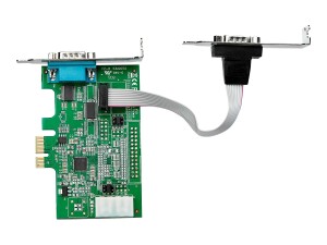 StarTech.com 2 Port Serielle PCIe RS232 Adapter Karte - Serielle PCIe RS232 Host Controller Karte - PCIe auf seriell DB9 - 16950 UART - Nidrig Profil Erweiterungskarte - Windows & Linux (PEX2S953LP)