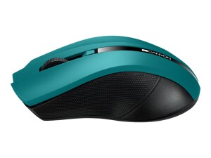 Canyon CNE-CMSW05G - Maus - rechts- und linkshändig - optisch - 4 Tasten - kabellos - 2.4 GHz - kabelloser Empfänger (USB)