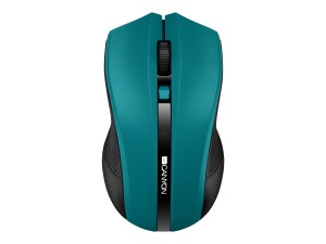 Canyon CNE-CMSW05G - Maus - rechts- und linkshändig - optisch - 4 Tasten - kabellos - 2.4 GHz - kabelloser Empfänger (USB)