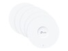 TP-LINK Omada EAP613 V1 - Accesspoint - Wi-Fi 6 - 2.4 GHz, 5 GHz - Cloud-verwaltet - Wand- / Deckenmontage (Packung mit 5)