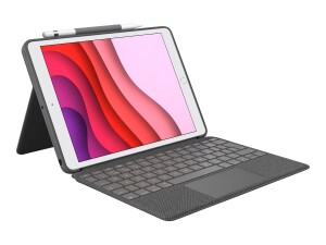Logitech Combo Touch - Tastatur und Foliohülle - mit Trackpad - hintergrundbeleuchtet - Apple Smart connector - QWERTY - GB - Oxford Gray - für Apple 10.9-inch iPad (10. Generation)