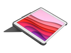 Logitech Combo Touch - Tastatur und Foliohülle - mit Trackpad - hintergrundbeleuchtet - Apple Smart connector - QWERTY - GB - Oxford Gray - für Apple 10.9-inch iPad (10. Generation)