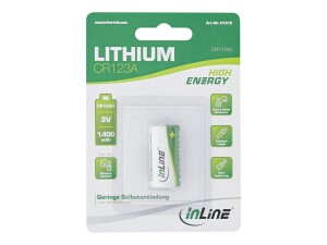 InLine Batterie CR123A - Li - 1400 mAh