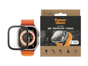 PanzerGlass Bildschirmschutz für Smartwatch - komplettes Gehäuse - Glas - Rahmenfarbe schwarz - für Apple Watch Ultra (49 mm)