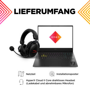 HP OMEN Transcend by HP 16-u0095ng - Intel Core i9 13900HX - Win 11 Home - GeForce RTX 4070 - 32 GB RAM - 1 TB SSD NVMe, TLC - 40.6 cm (16")