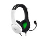 PDP LVL40 - headphones - headband - gaming - white - binaural - volume + - loudness -