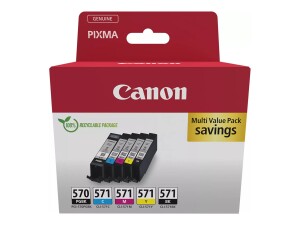 Canon PGI-570/CLI-571 Ink Cartridge PGBK/C/M/Y/BK -...