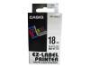 Casio XR-12WE1 - Selbstklebend - Schwarz auf Weiß - Rolle (1,2 cm x 8 m)