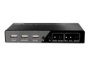 Lindy KVM-/Audio-/USB-Switch - HDMI 4K60, USB 2.0