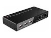 Lindy KVM-/Audio-/USB-Switch - HDMI 4K60, USB 2.0