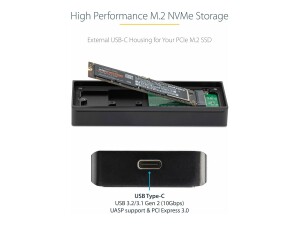 StarTech.com M2E1BRU31C M.2 NVMe PCIe SSD-Gehäuse...