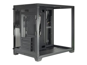 Inter-Tech C-501 Aspect - Tower - mini ITX / micro ATX - Seitenteil mit Fenster (gehärtetes Glas)