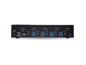 StarTech.com 4-Port DisplayPort 1.4 KVM Switch, 8K 60Hz / 4K 144Hz, 2x USB 3.0 Ports, 4x USB 2.0 Ports, Hotkey Switching, TAA Compliant (D86A2-4-PORT-8K-KVM)