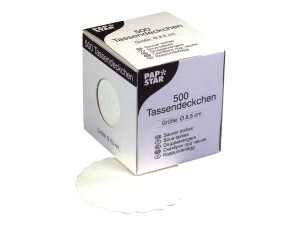 PAPSTAR Zierdeckchen - Gr&ouml;sse 8.5 cm - rund - Einweg...